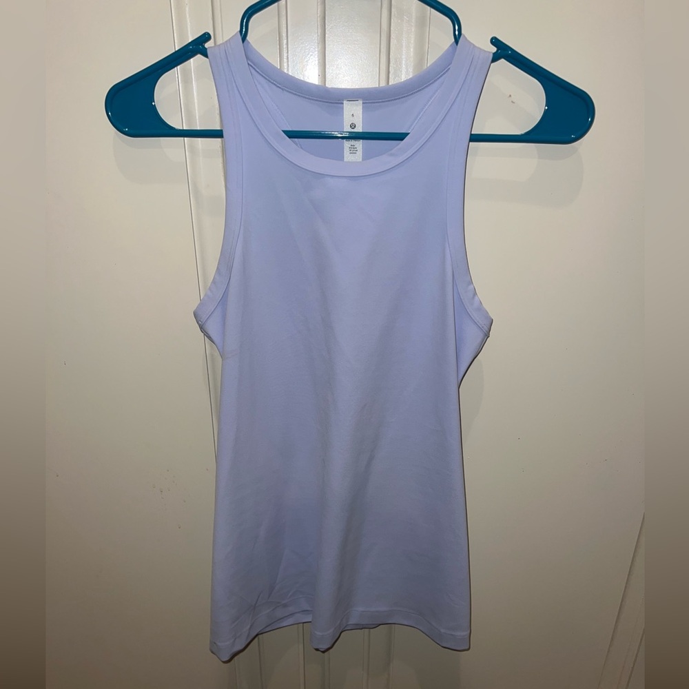 lulu align high neck blue size 6